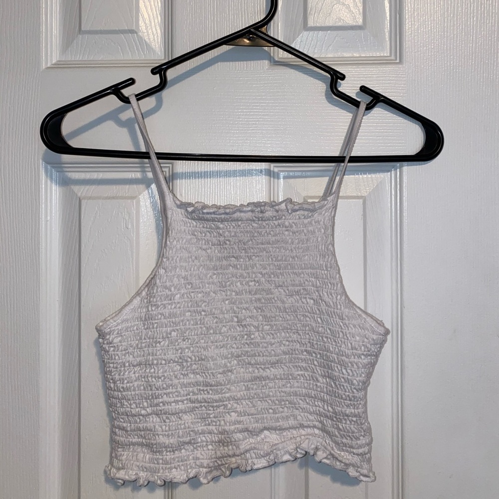 Forever 21 cropped ruffle tank